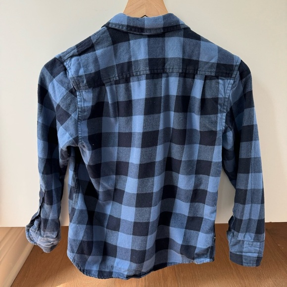 Crewcuts flannel | size 10 youth | blue gingham - Picture 3 of 4